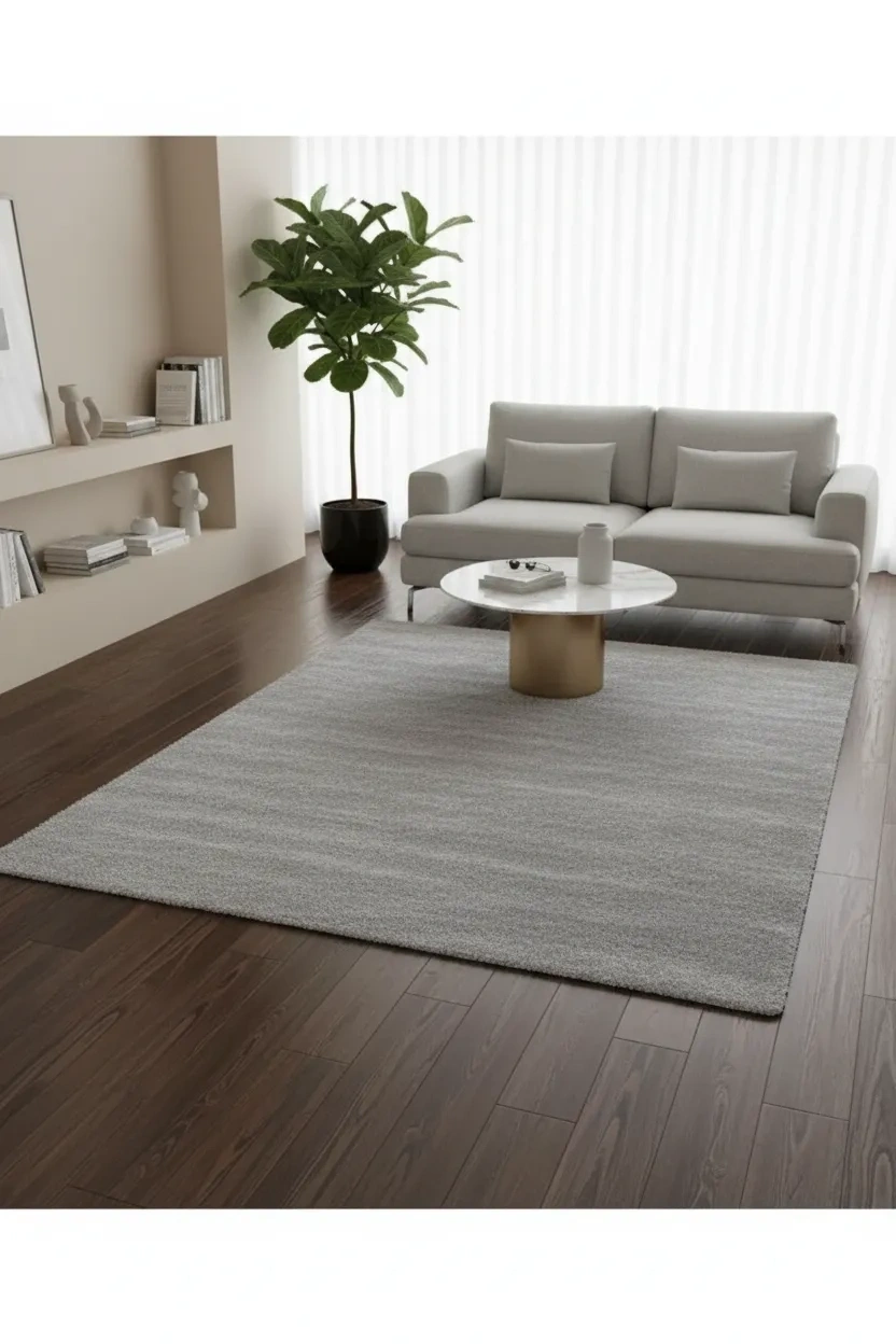 Yolluk Açık Gri Gri Kaymaz Taban Peluş