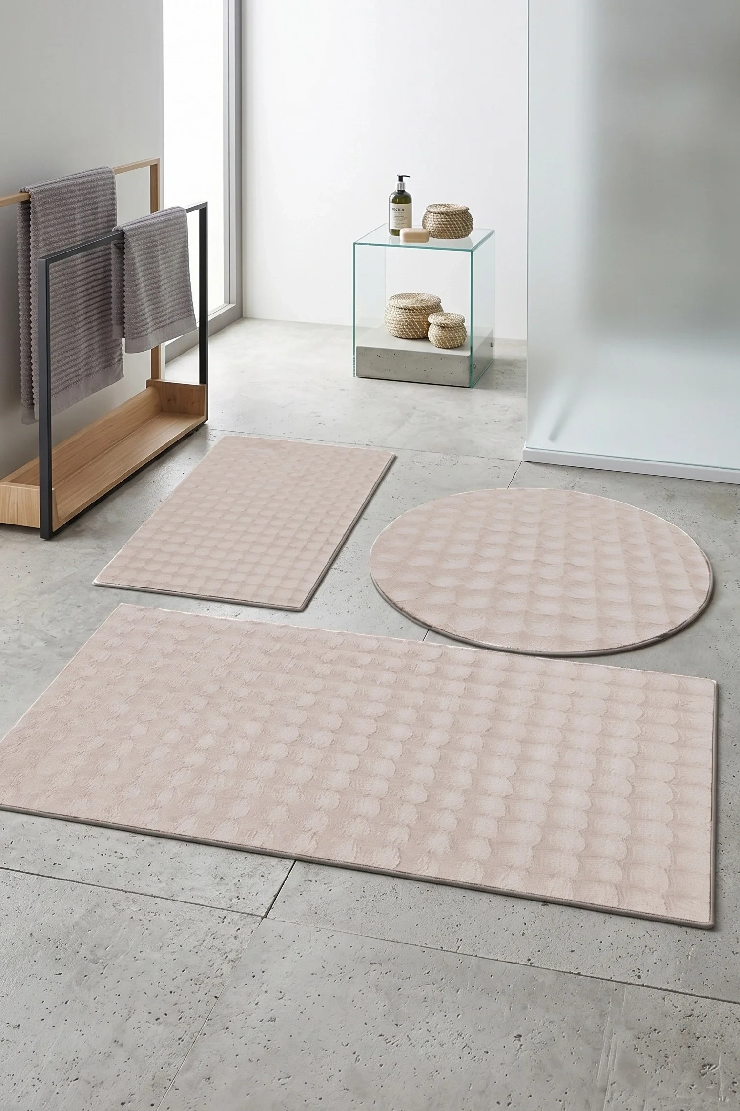 Banyo Paspası Kaymaz Taban Peluş Bubble 50X50 cm