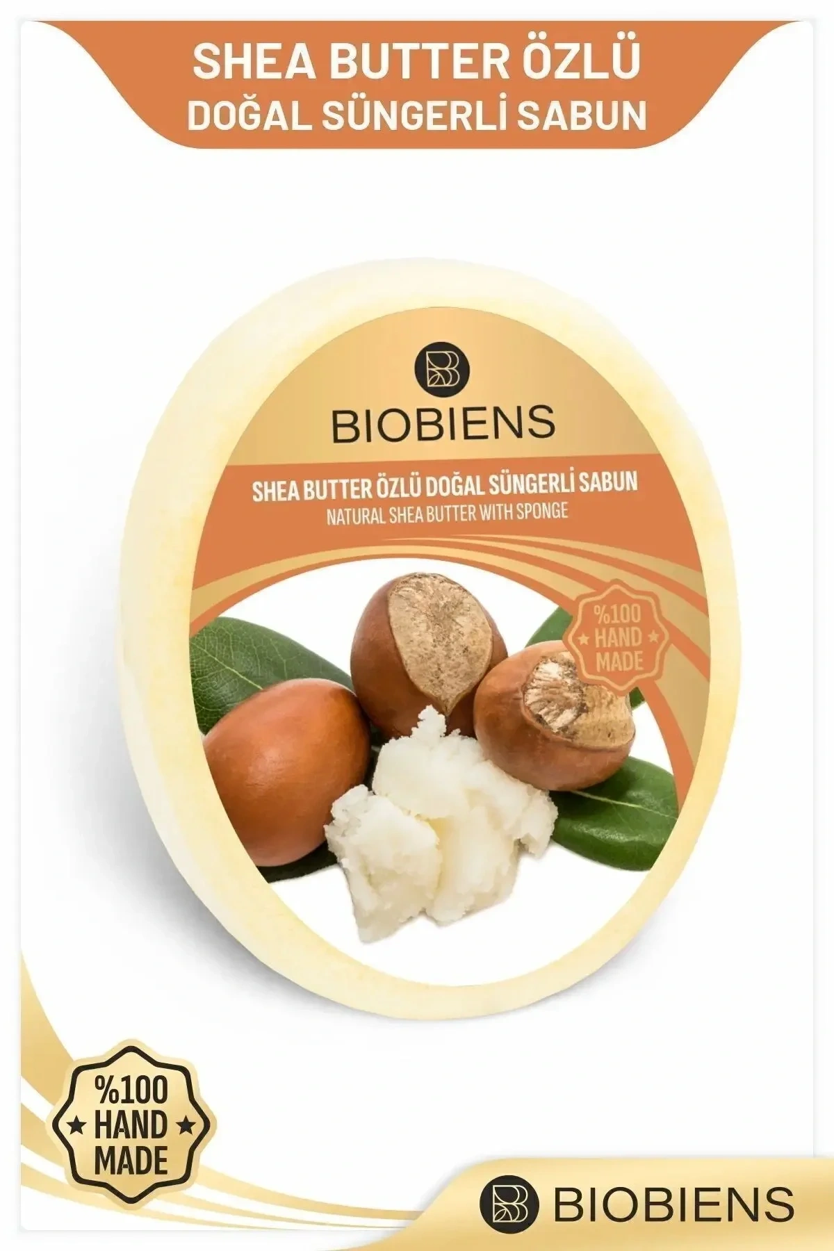 Biobiens Shea Butter Özlü Duş ve Cilde Özel Doğal Süngerli Sabun