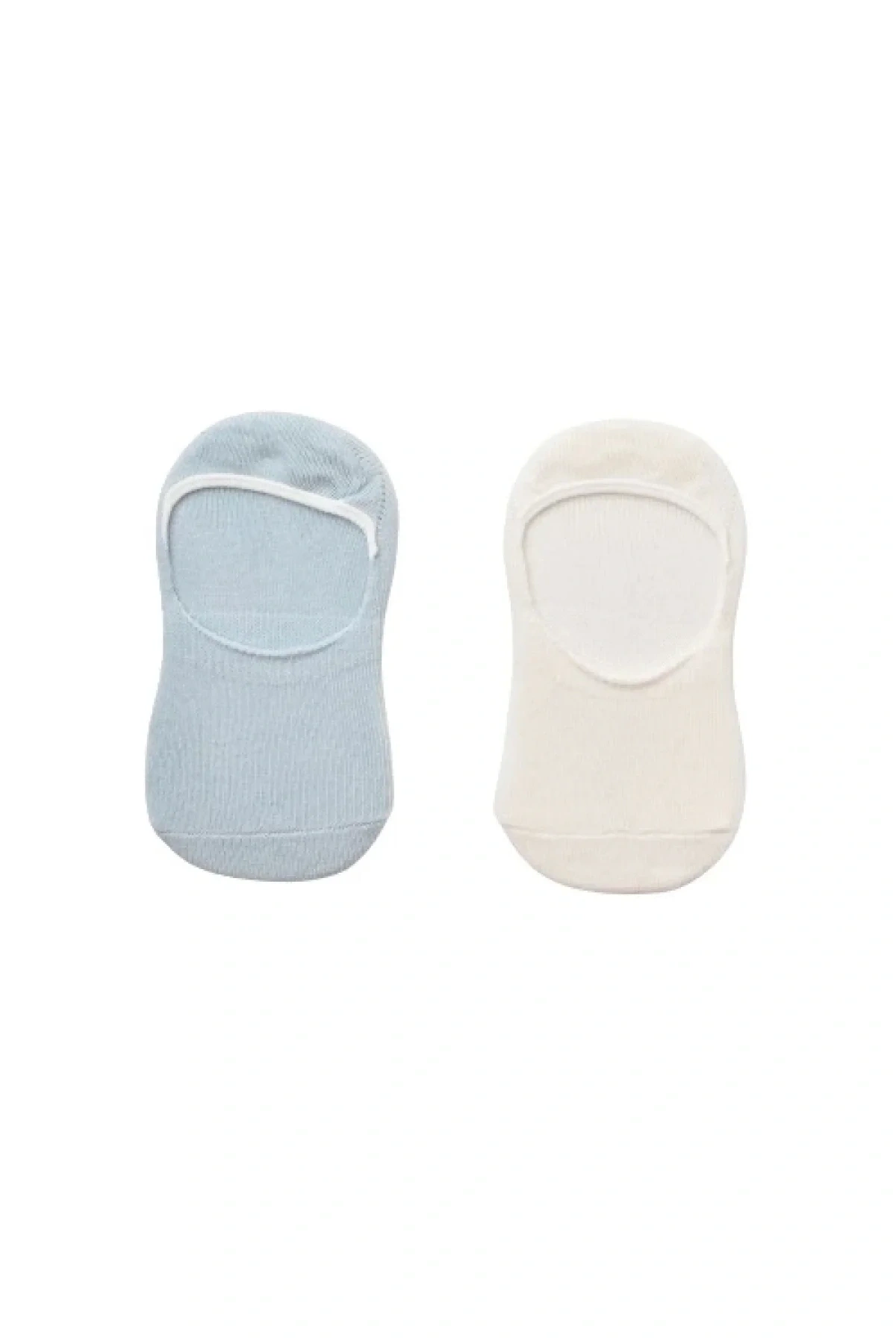 Biorganic Basic Erkek Babet 2li Çorap 68454 Mavi Ekru