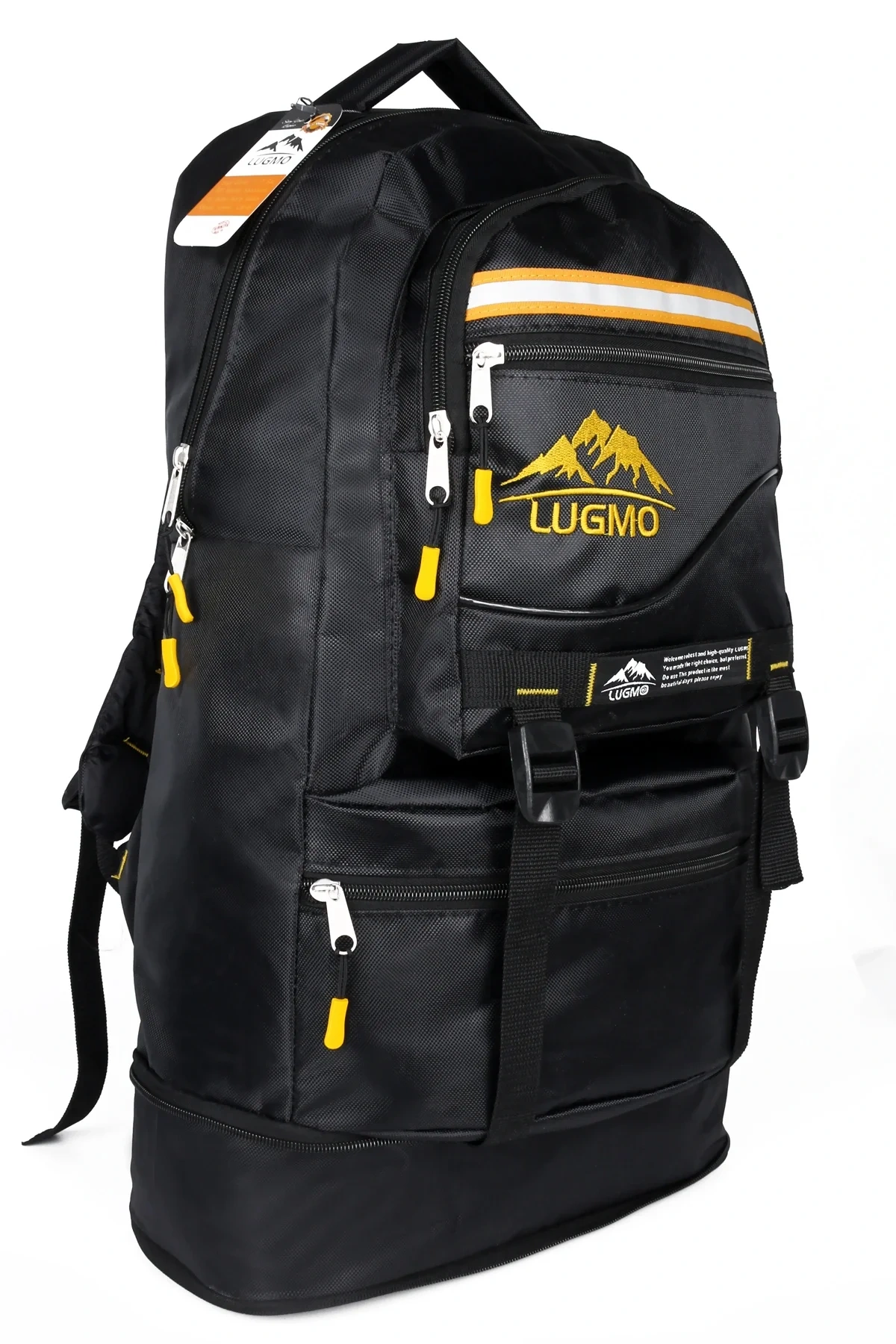 Deprem Çantası Körüklü Reflektörlü 65 Litre Siyah Sarı