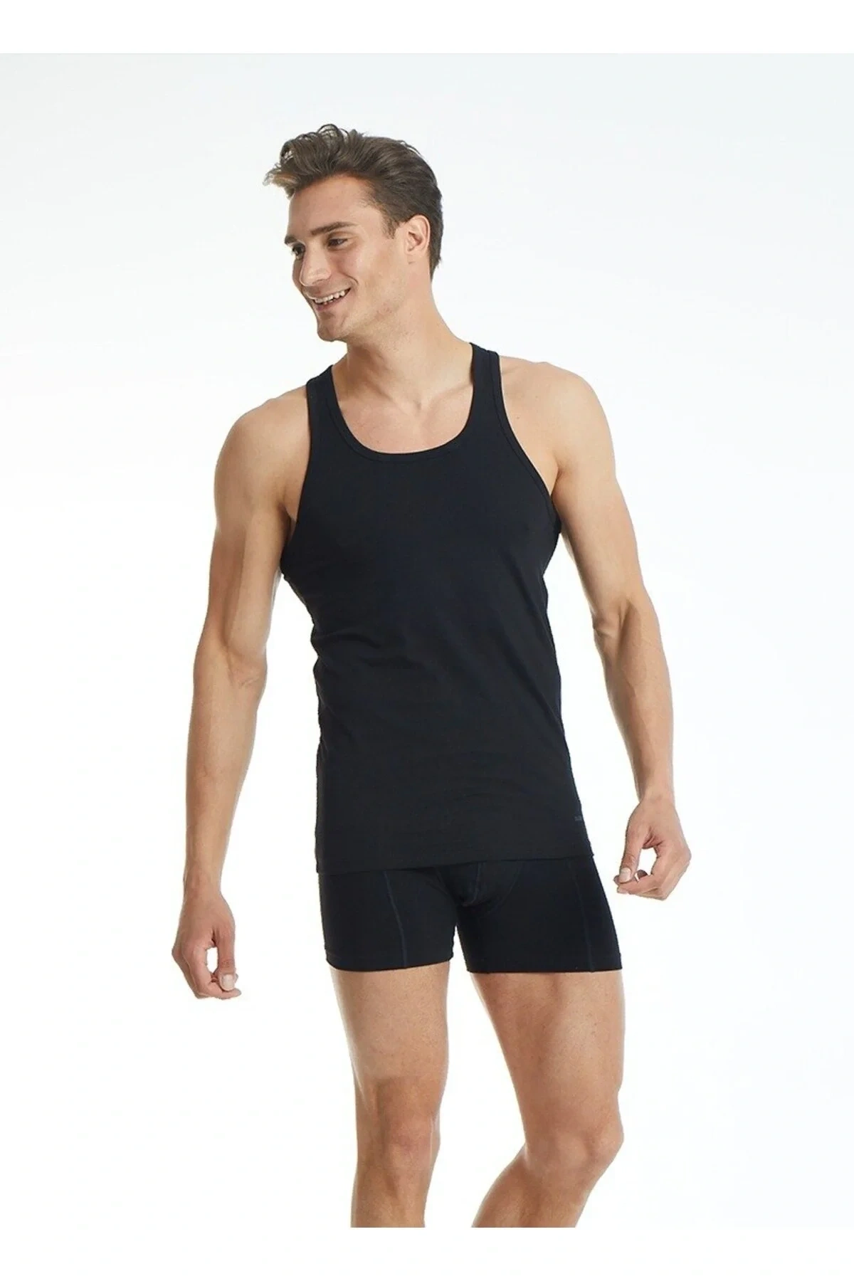 Erkek Atlet Loose Fit 9226 - Siyah