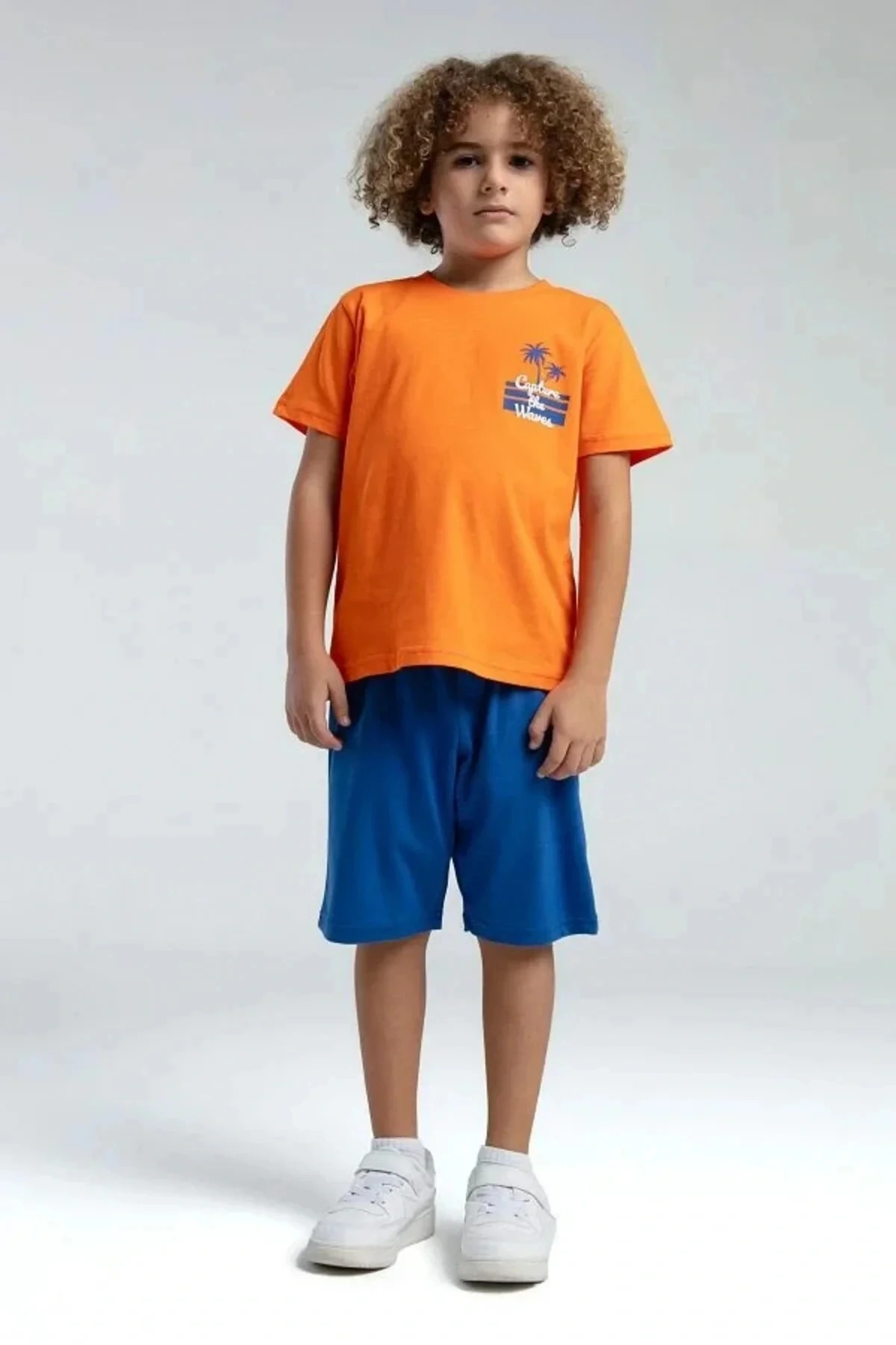 Erkek Çocuk Bermuda Takım - Turuncu