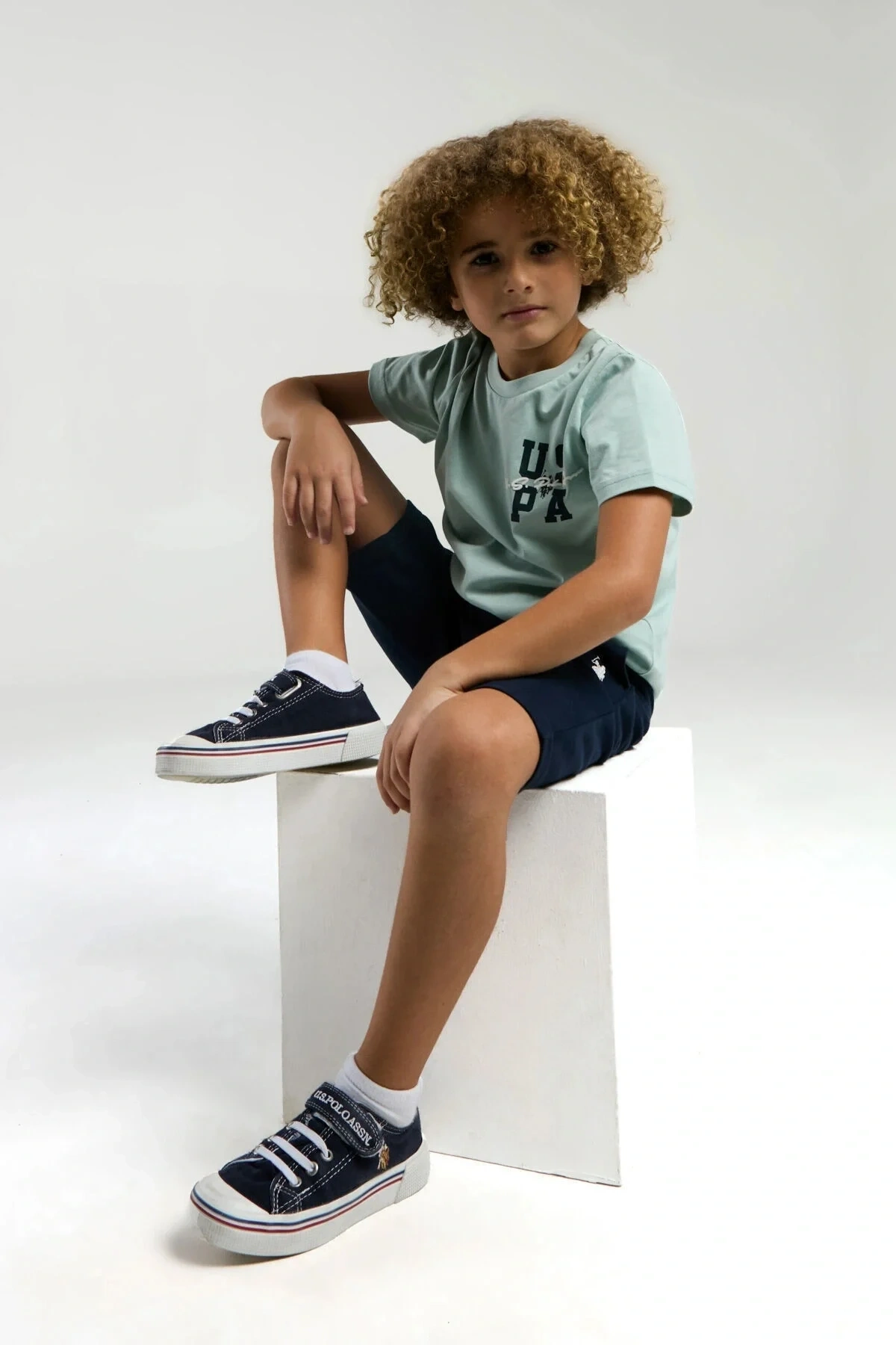 Erkek Çocuk Mavi Bermuda Takım