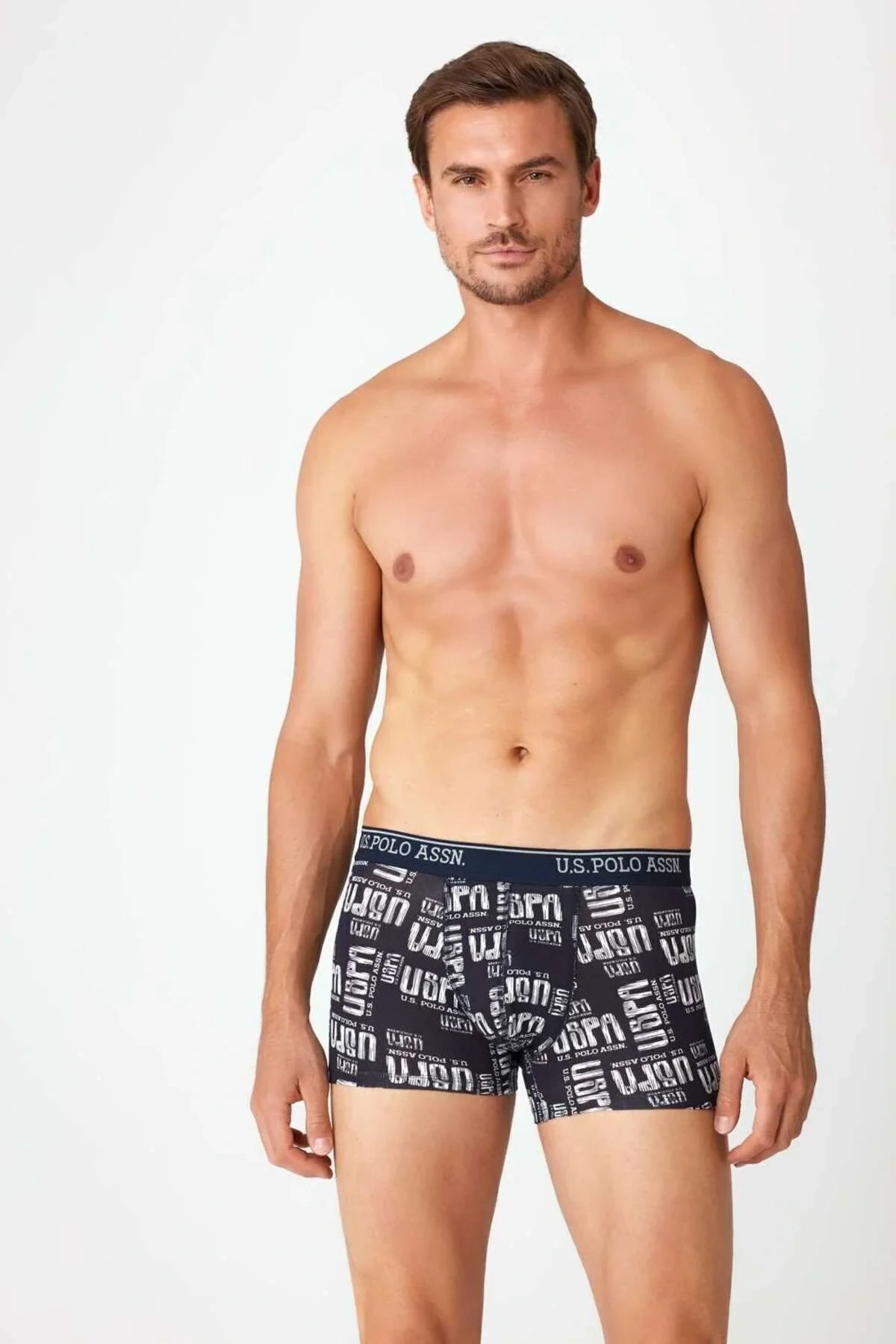 Erkek Lacivert Baskılı Tekli Boxer