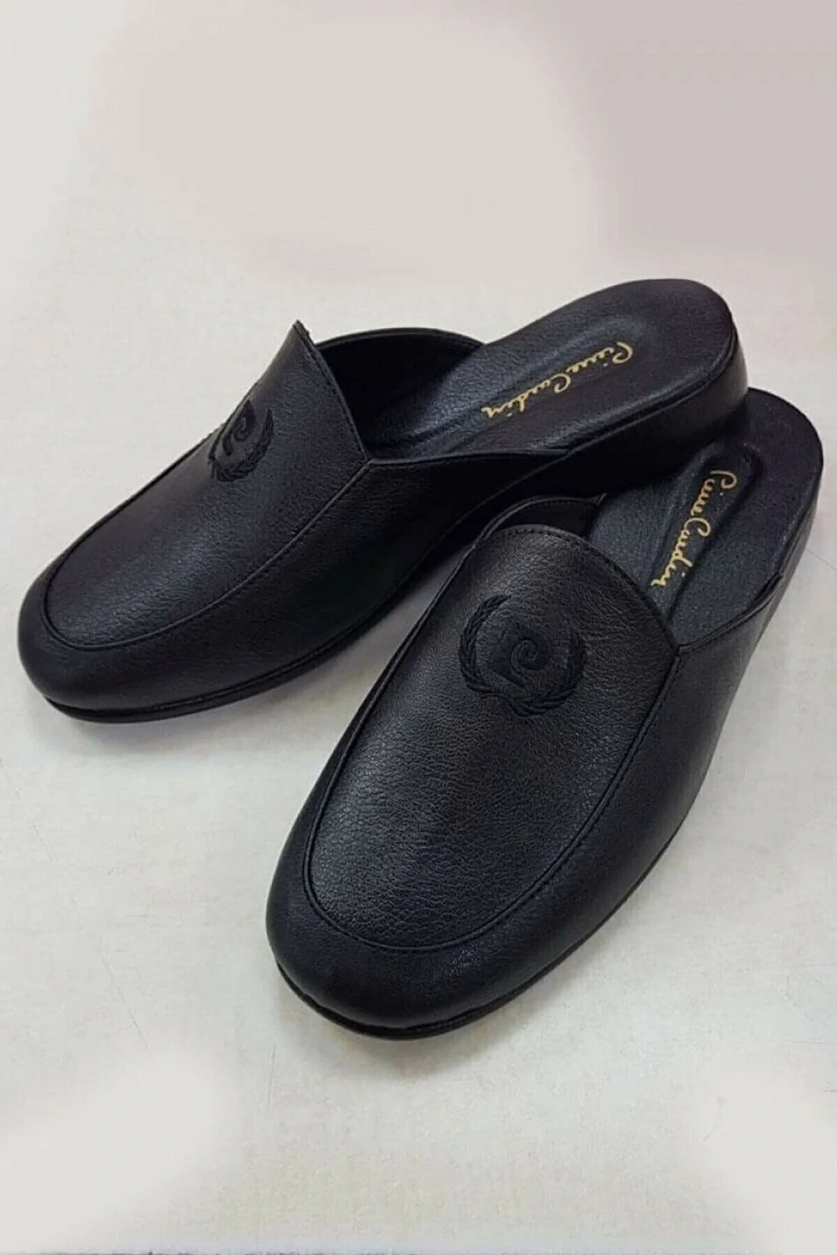 Erkek Siyah %100 Deri Damat Çeyizlik Terlik 289