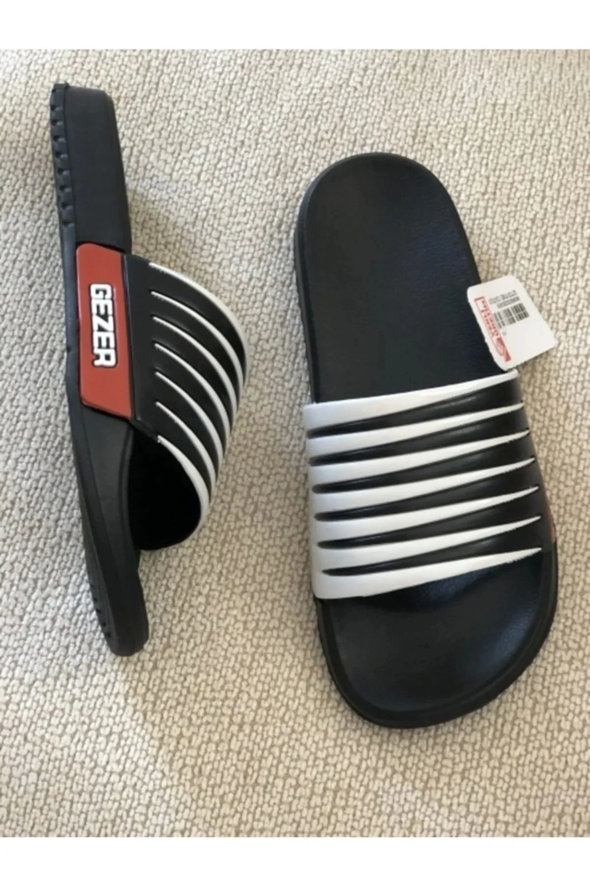 Gezer Erkek Terlik Rahat Taban Lüx Banyo Havuz Plaj 12470 Siyah