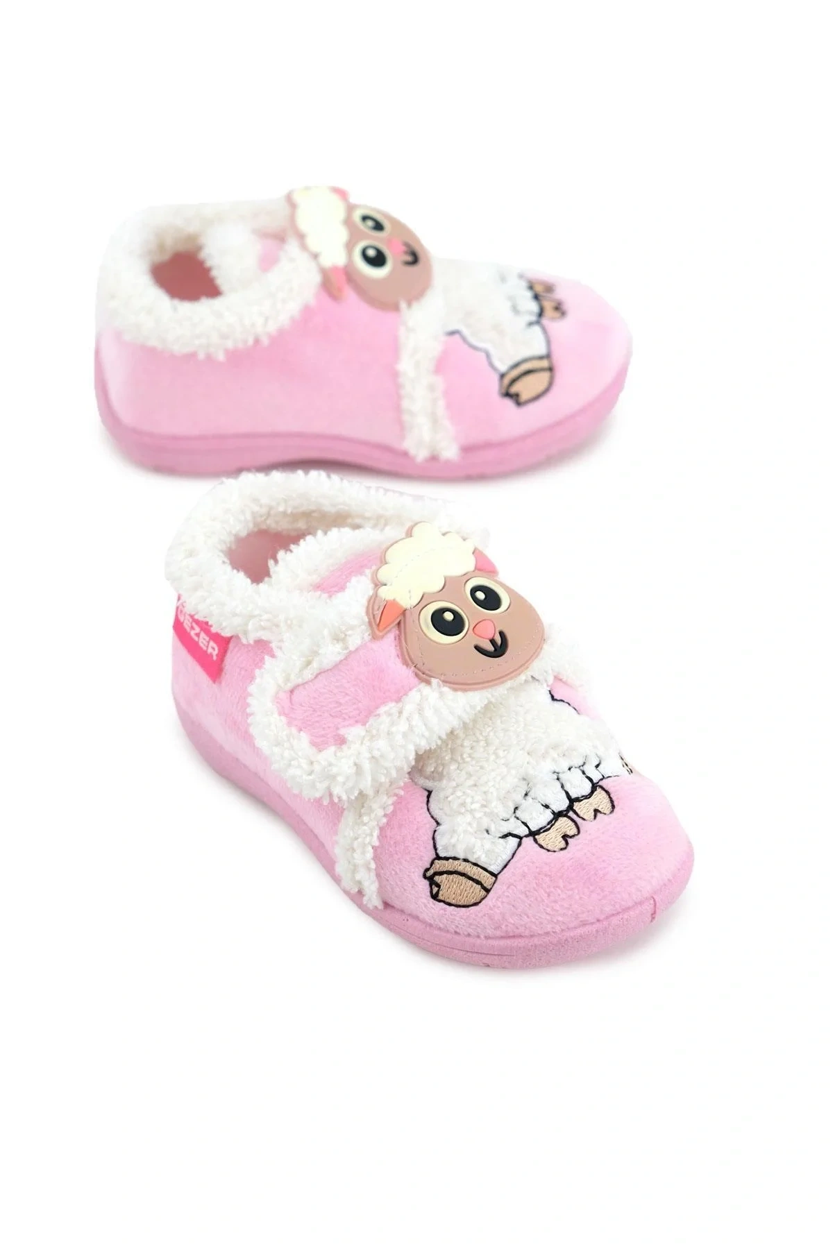 Gezer Kuzu Figürlü Kışlık Yumuşacık Ev Pandufu Pembe