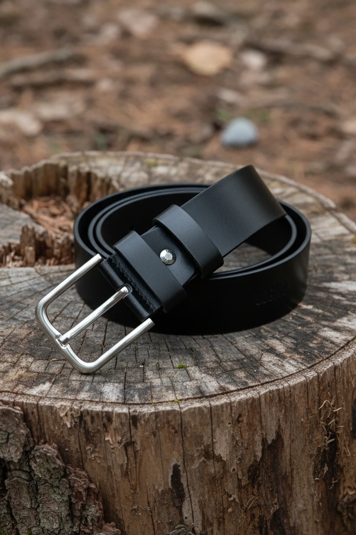 Hakiki Deri Kemer Siyah 4,5 cm