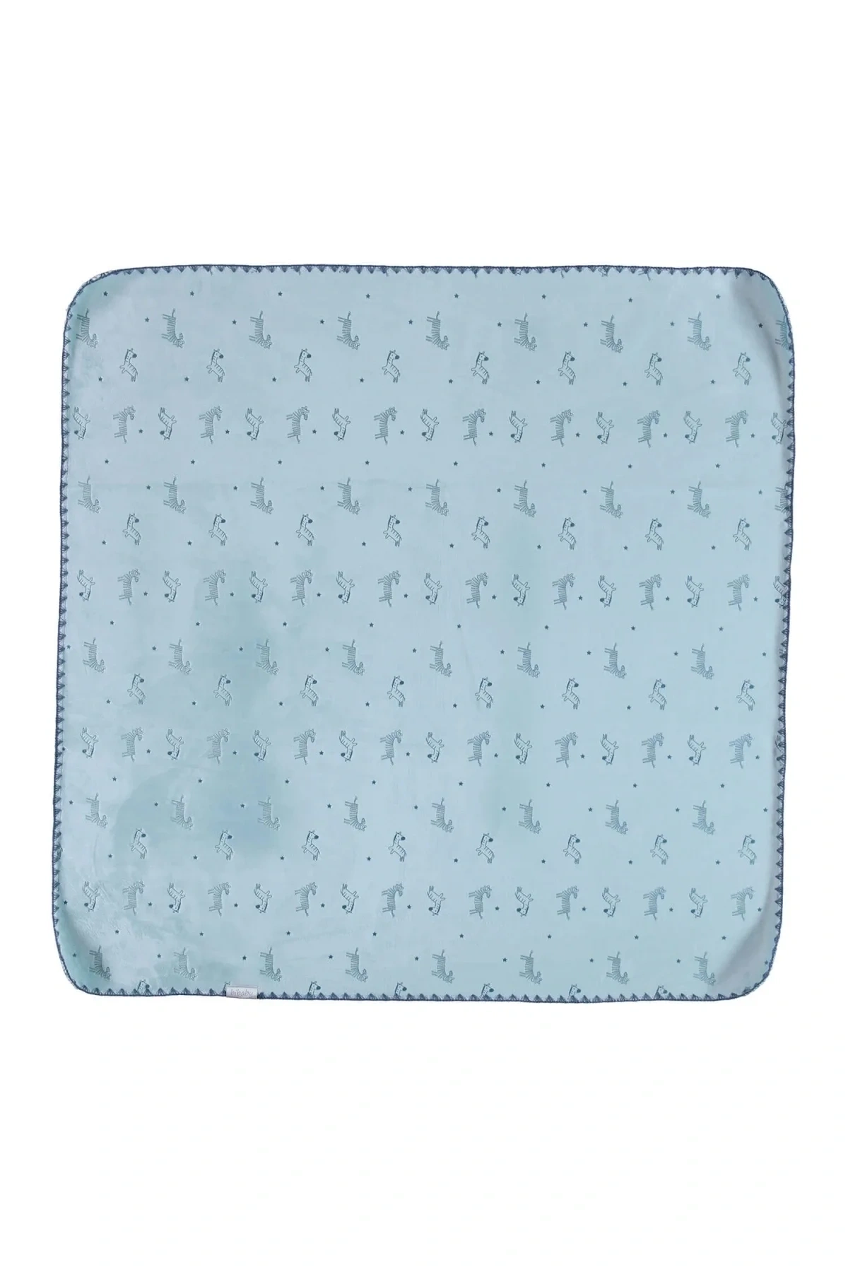 Happy Zebra Land Fluffy Bebek Battaniye 64529 Mavi