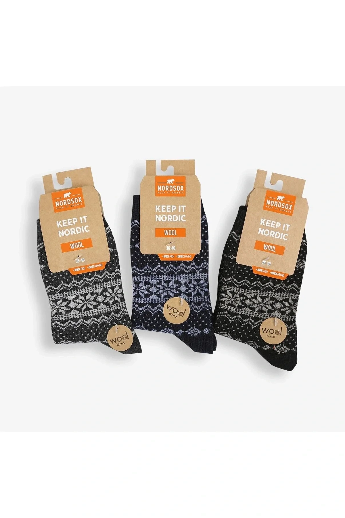 Kadın 3lü Lüks Yünlü Renkli Çorap