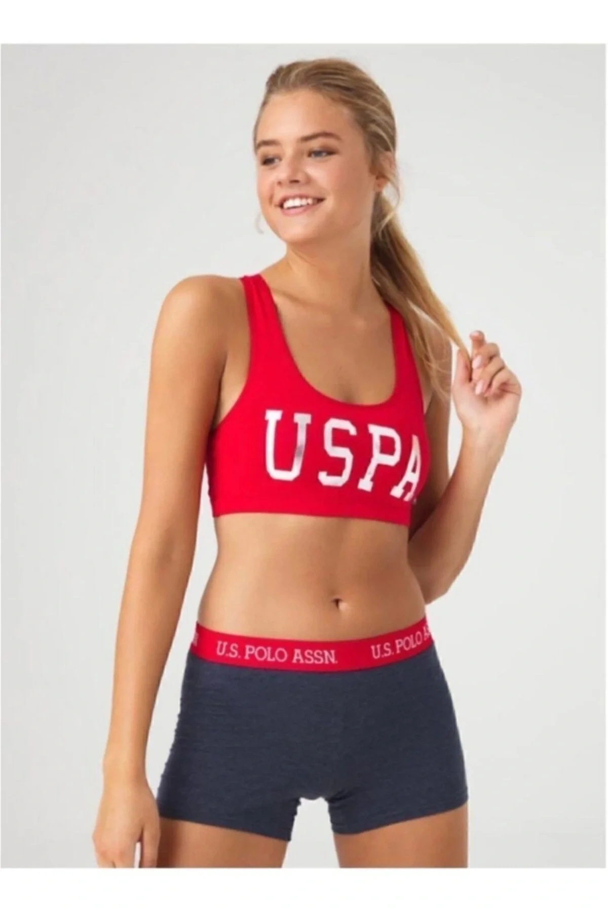Kadın Kırmızı Büstiyer Şort Takım 66264