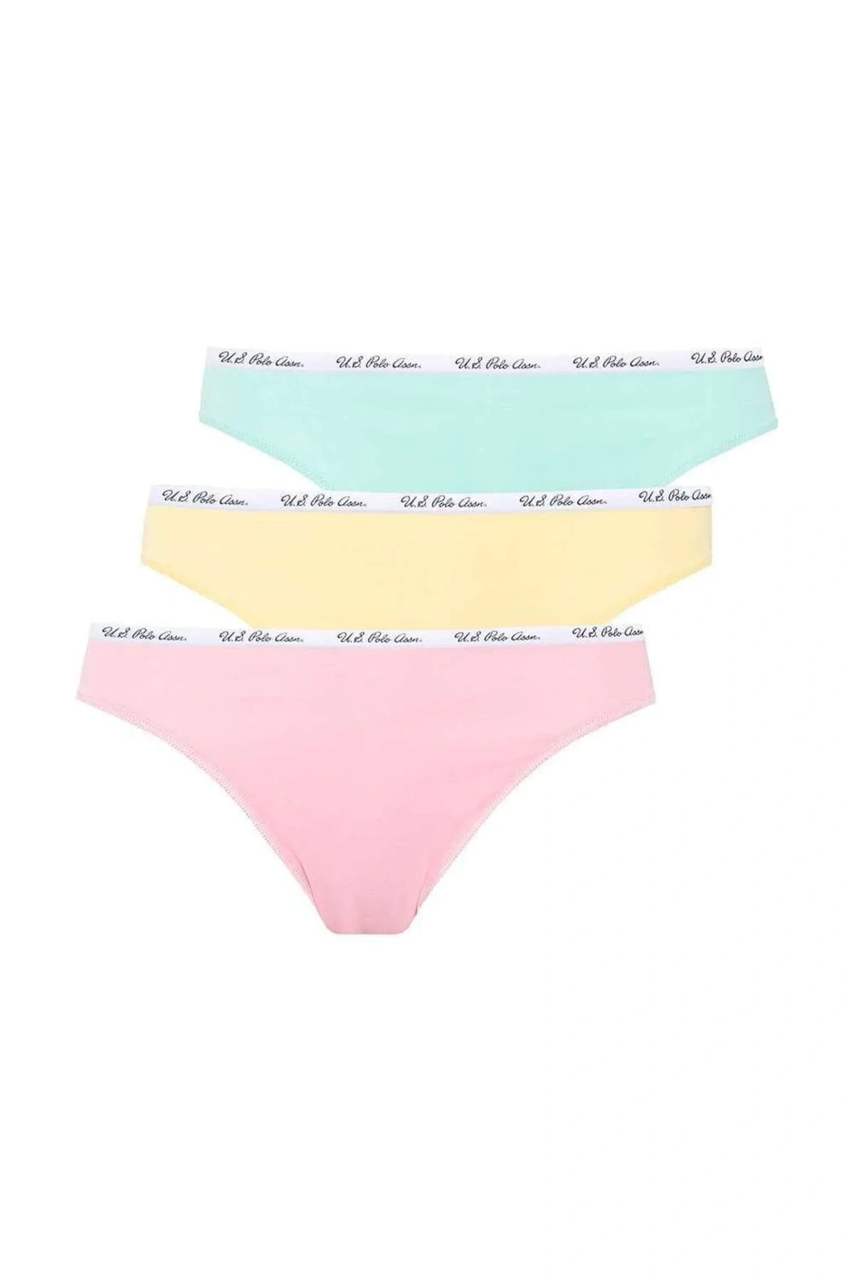 Kadın Mint - Sarı - Pembe 3 Lü Tanga 66274