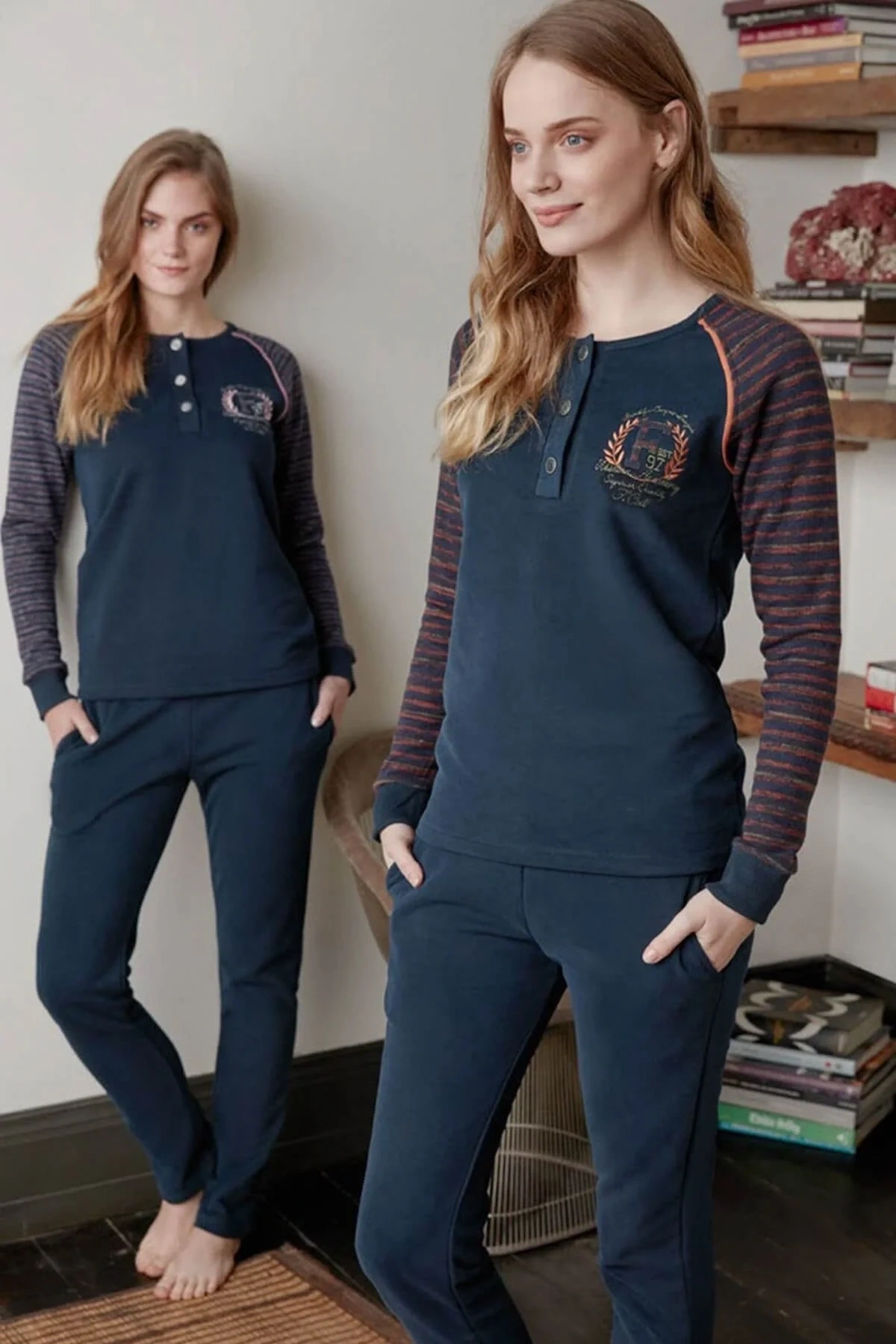 Kadın Oranj Pijama Takımı