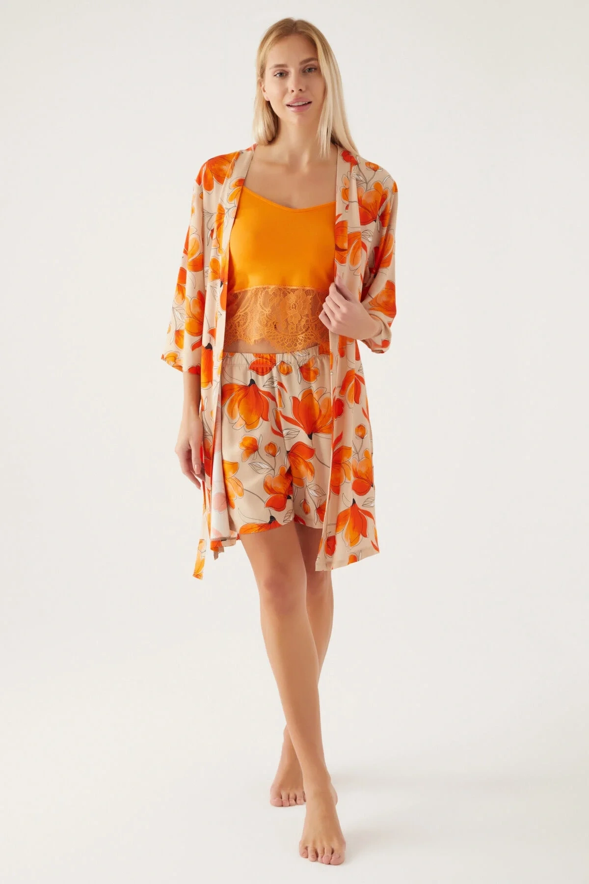 Kadın Turuncu 3lü Takım