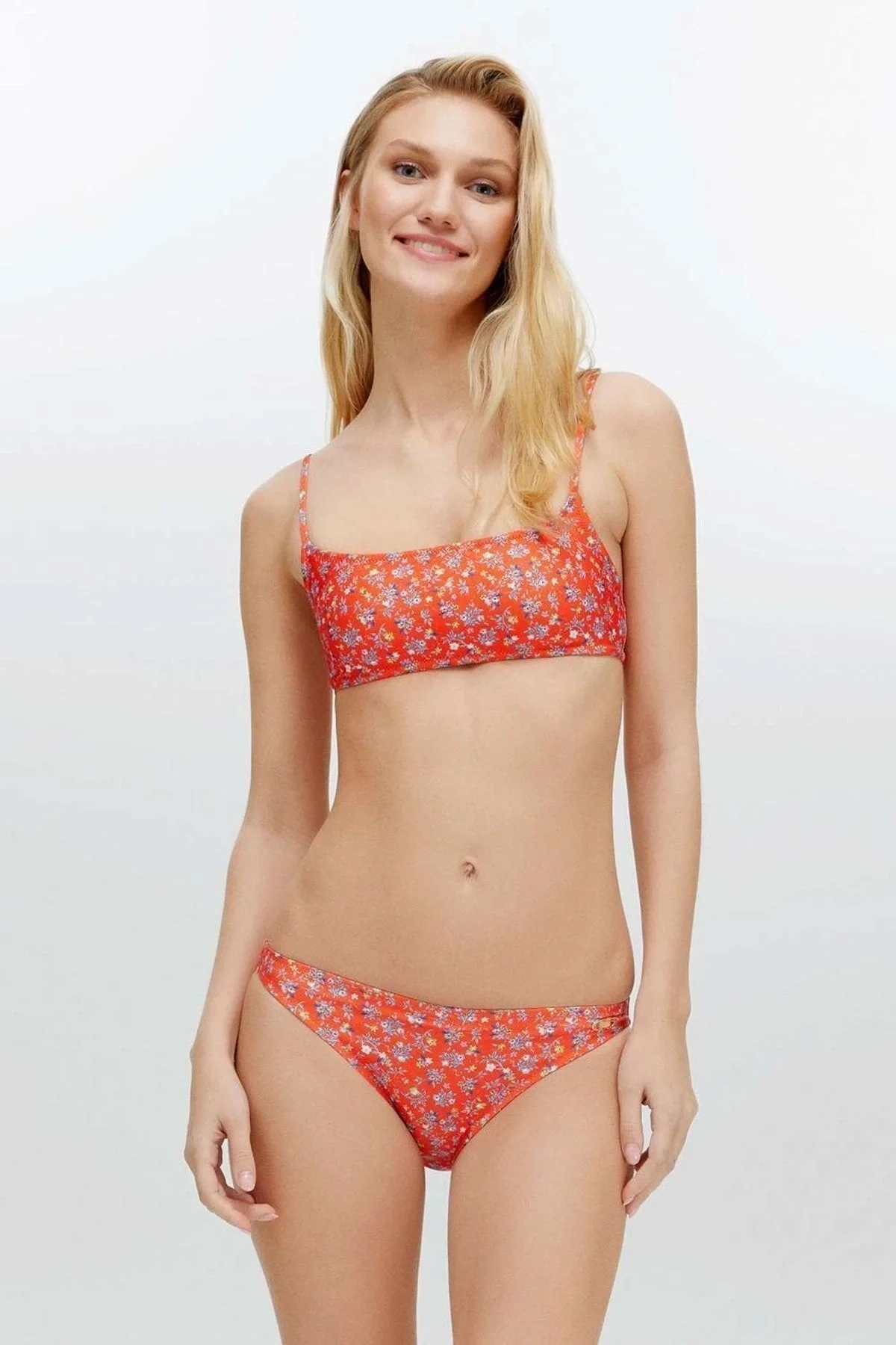 Kadın Turuncu Bikini Takım