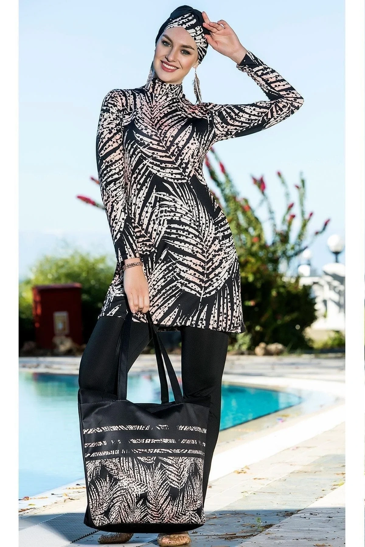 Kadın Uzun Kollu Tesettür Mayo Arms20s259