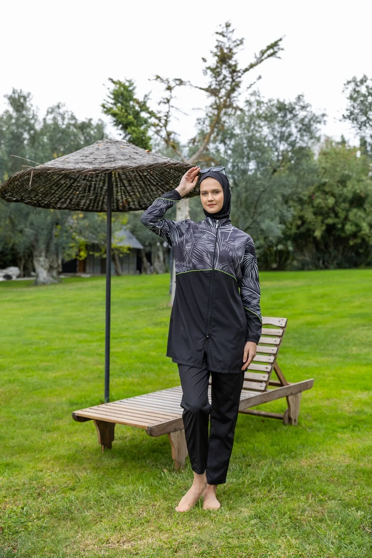 Kıl Biye Süslemeli Tesettür Mayo