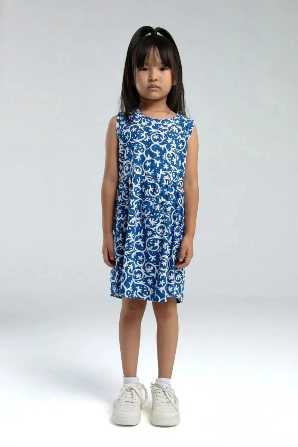 Kız Çocuk Mavi Elbise
