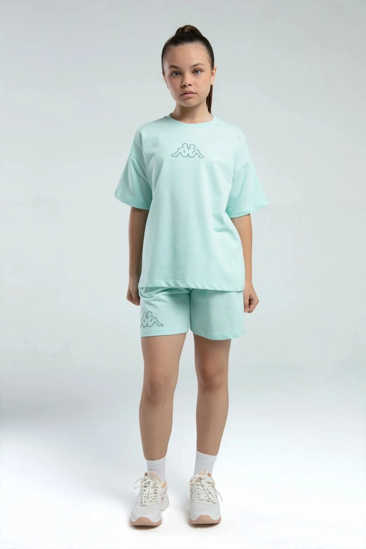 Kız Çocuk Yeşil Şort Takım