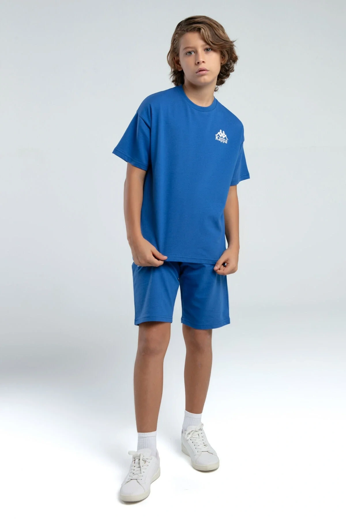 Kopya - Erkek Çocuk Mavi Bermuda Takım