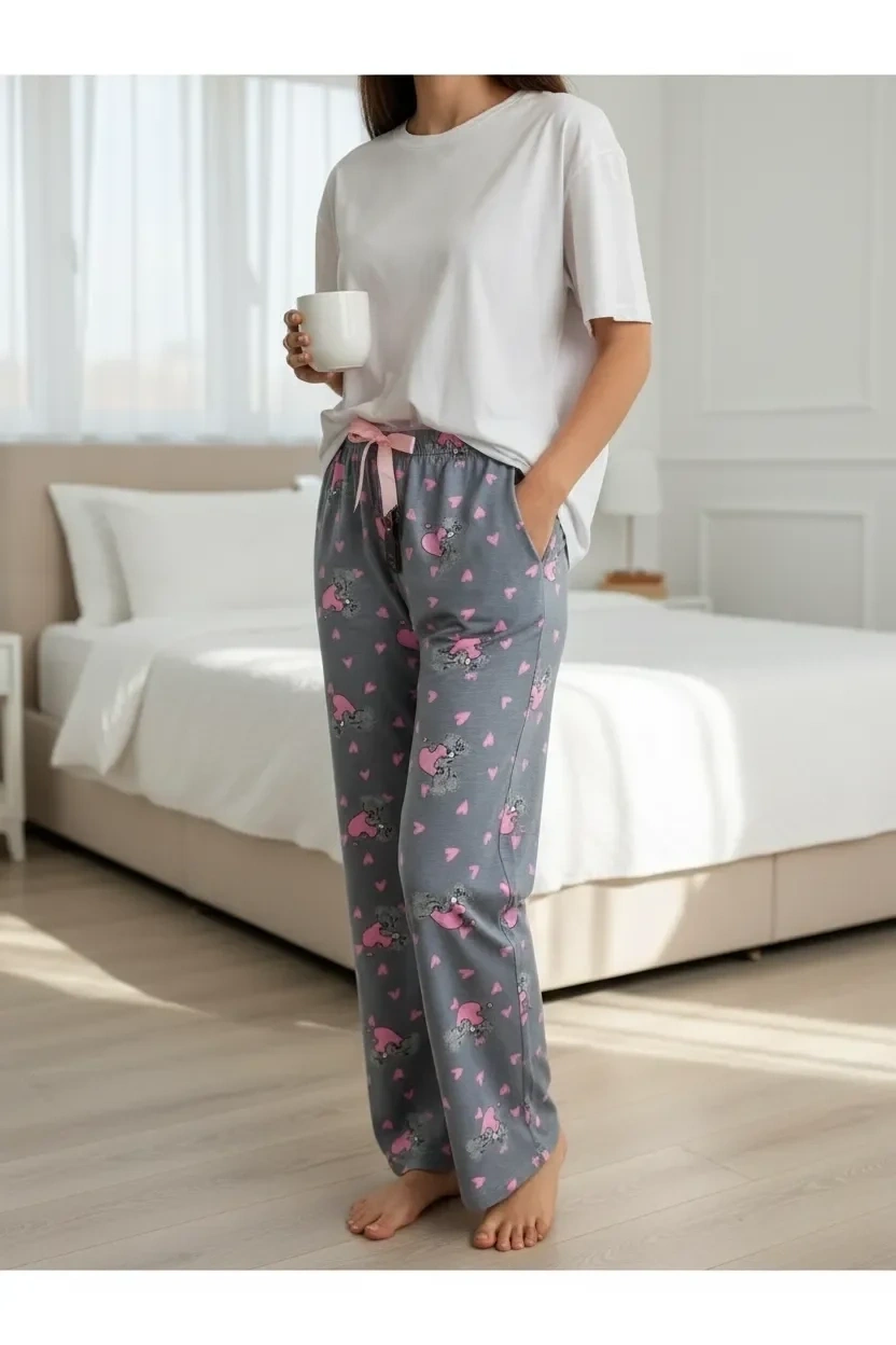 Liparis Kadın Vıscon Tek Alt Pijama 5512