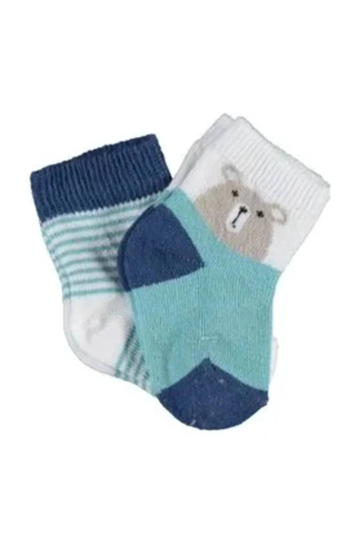 Litaetrend Hello Teddy Bear 2li Kız Çorap Yeşil