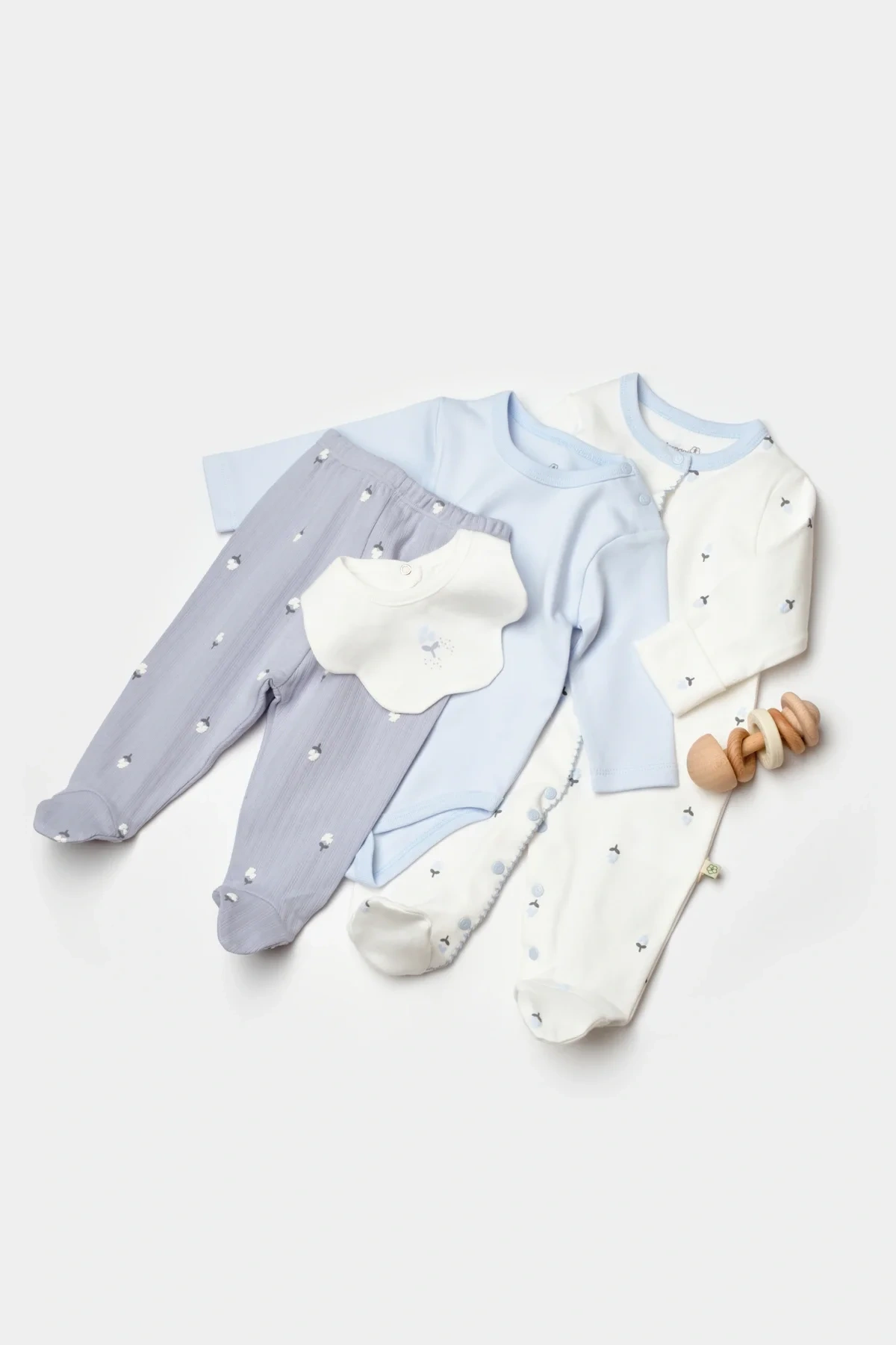 Love Floral Organik 4 Parça Tüllü Set