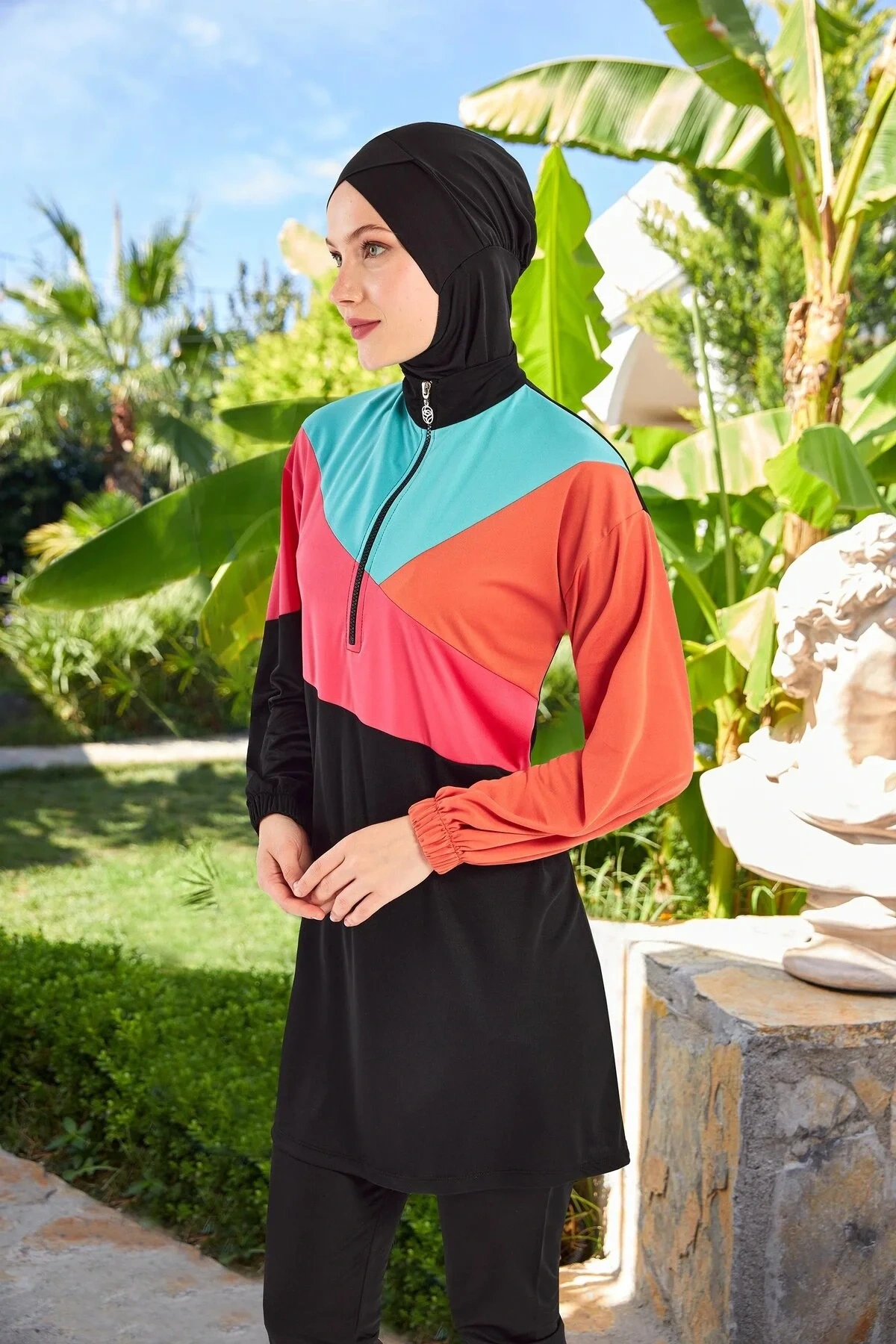 Mdb 3127 Perla Uzun Kollu Tesettür Mayo