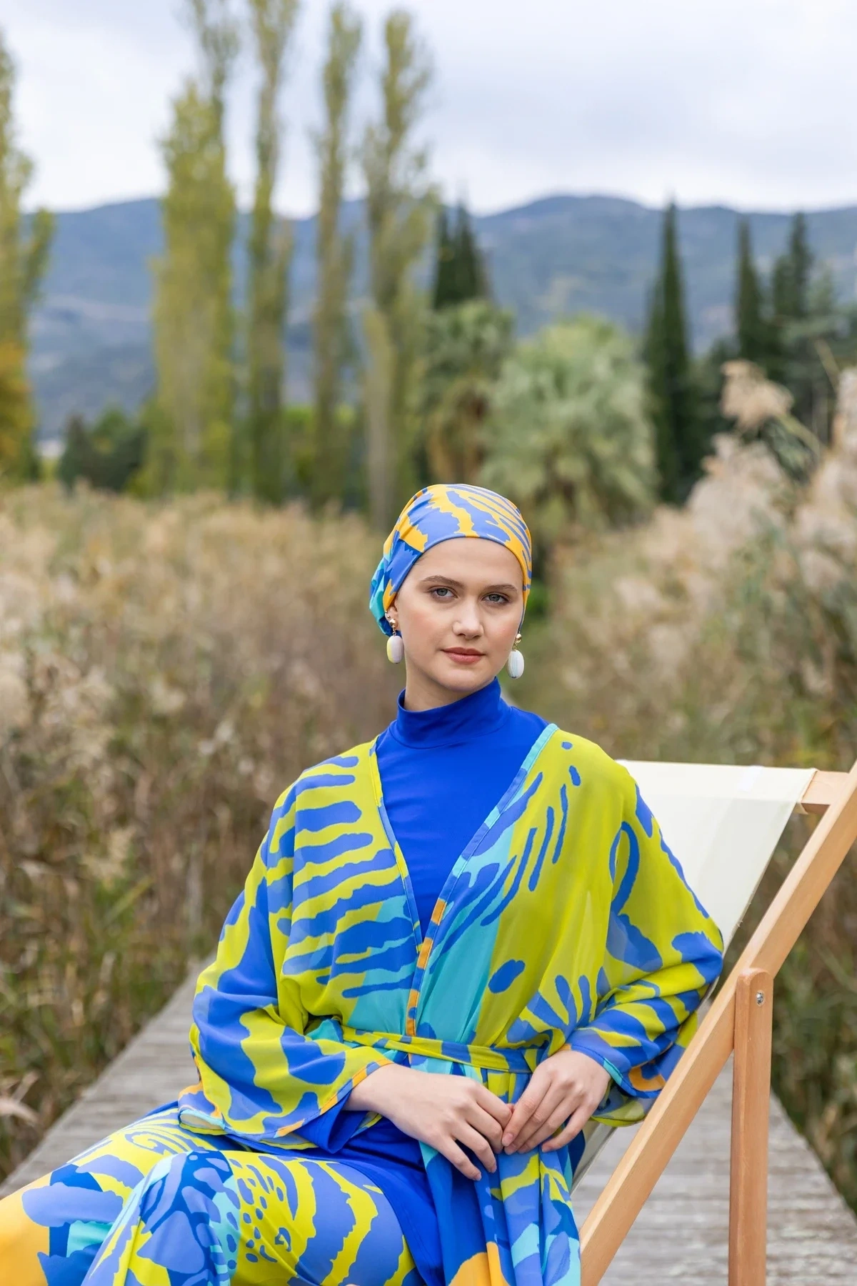 Meriva Desenli Tesettür Mayo