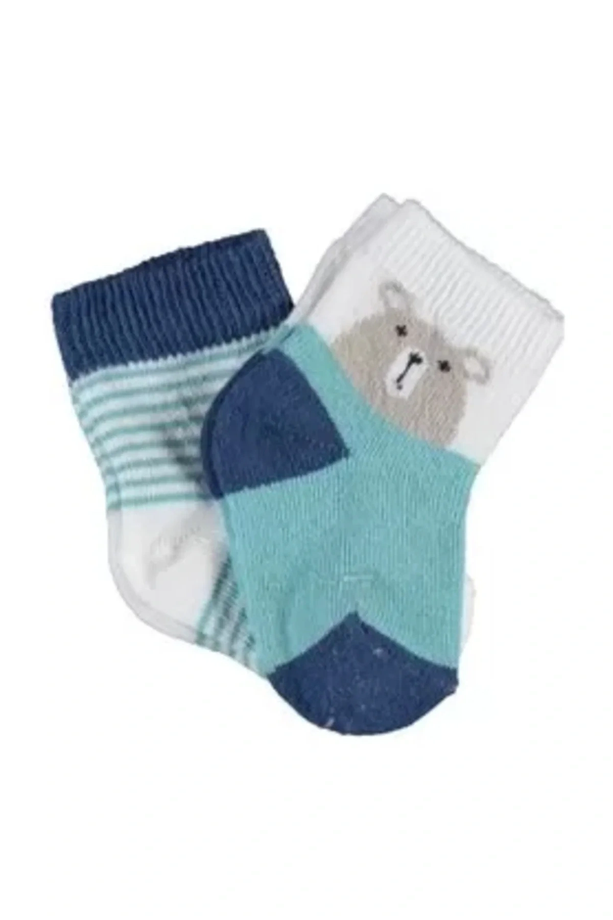 Mrpurple Hello Teddy Bear 2li Kız Çorap Yeşil