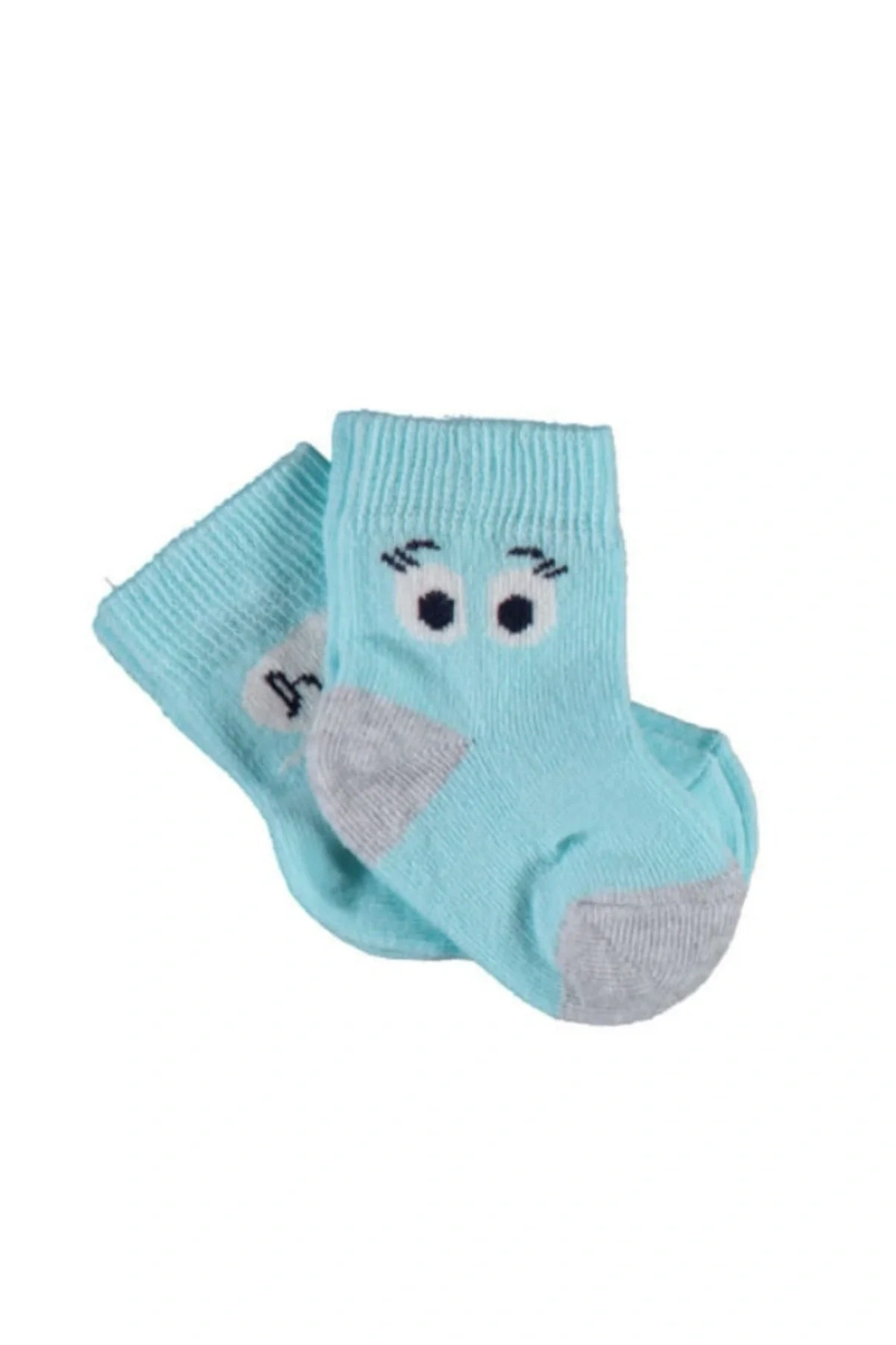 Organik Çorap Soket 2li Hi Ekru - Mint