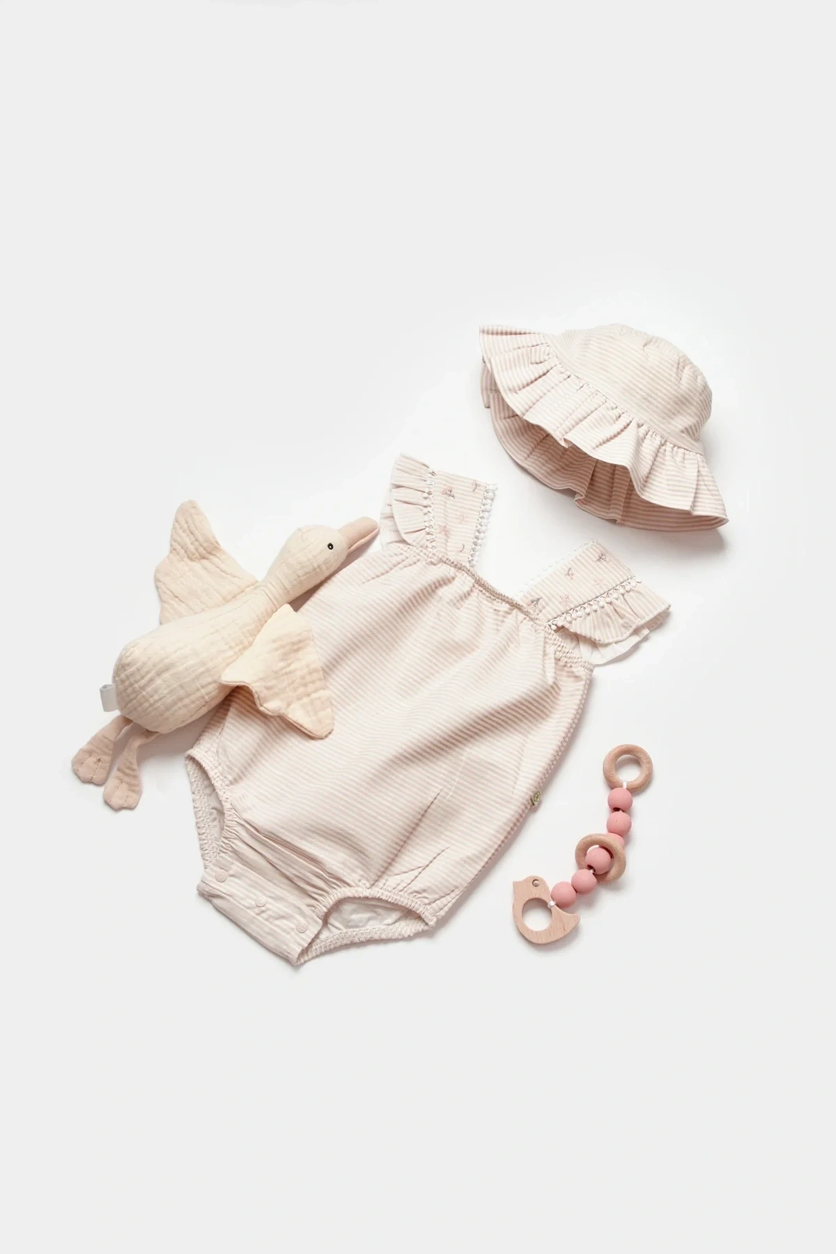 Sweet Garden Ekru Şort Tulum