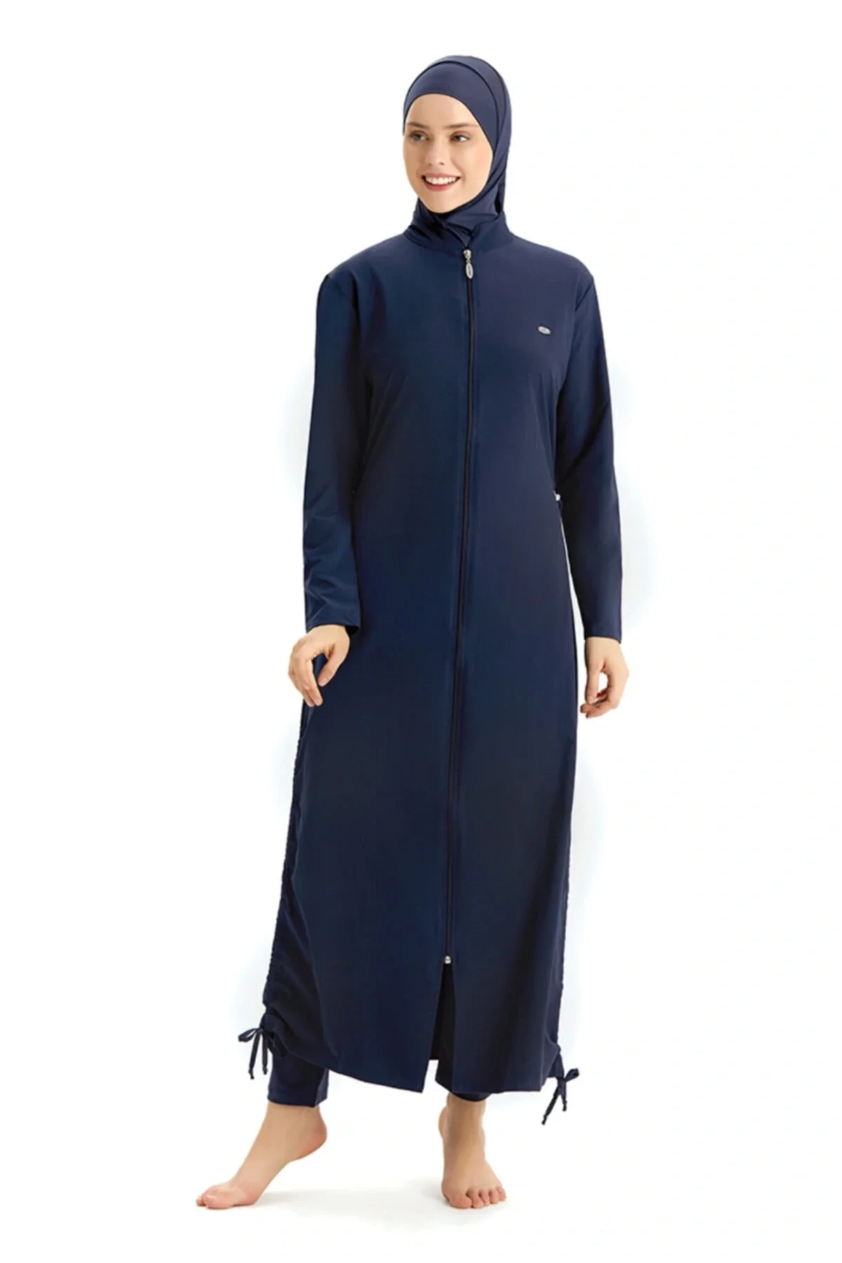 Tam Kapalı Tesettür Mayo Uzun Tam Boy 4065 Koyu Lacivert