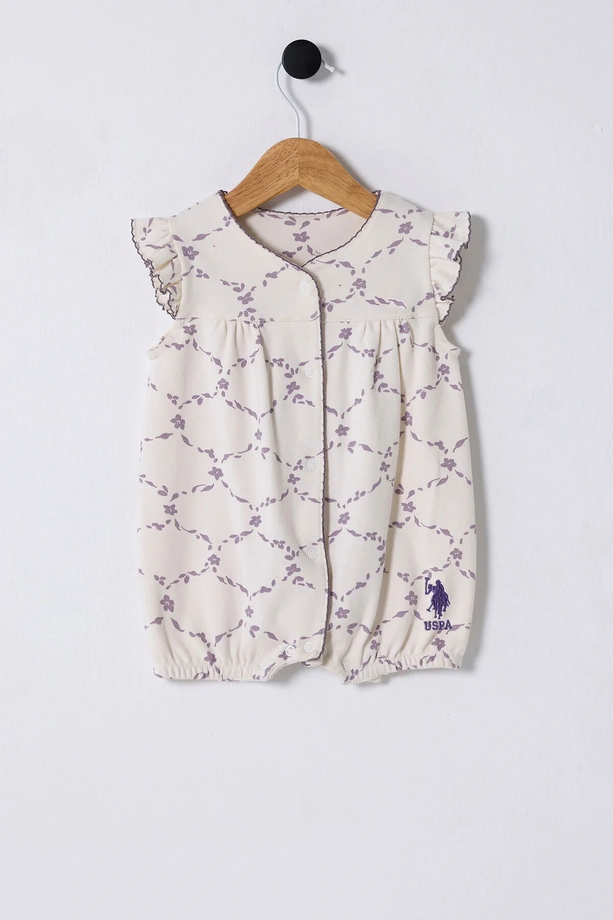 U.s. Polo Assn. Kız Bebek Beyaz Tulum