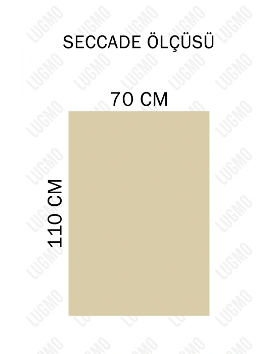 10 Adet Kadife Seccade Vizon (70cm x 110cm 400gr) Hac Ve Umre Hediyesi
