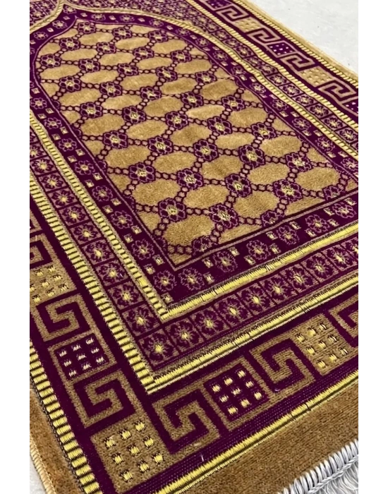 5 Adet Kadife Seccade Eflatun (70cmx110cm 400gr) Hac Ve Umre Hediyesi