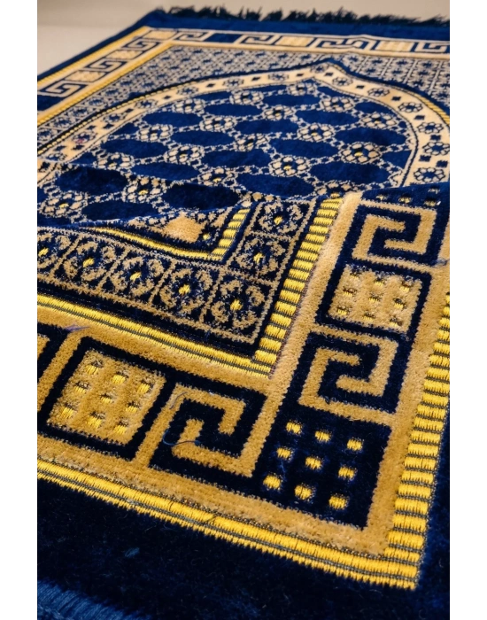 10 Adet Kadife Seccade Lacivert (70cmx110cm 400gr) Hac Ve Umre Hediyesi