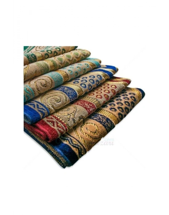 10 Adet Kadife Şipinger Seccade Hac Ve Umre Hediyesi (Karışık Renk ve Desen)