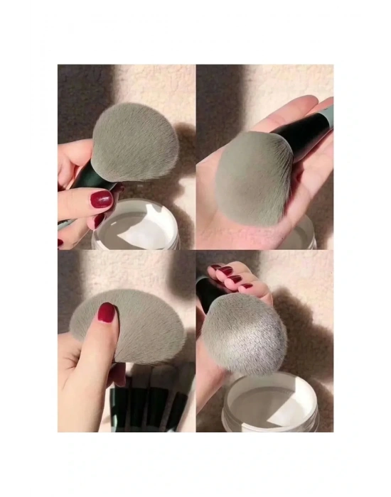 13 Parça Makyaj Fırça Seti Taşınabilir Kılıflı Profesyonel Makyaj Güzellik Seti Yeşil