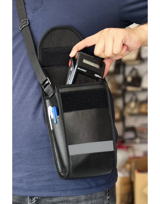 2 Adet Pos Cihazı Çantası Yazar Kasa Taşıma Çantası Suni Deri Su Geçirmez