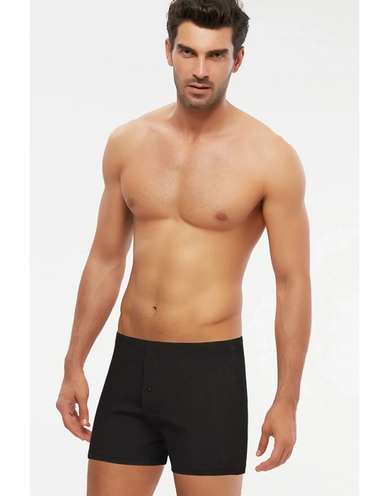 2li Erkek Boxer Adrian, %100 Pamuklu Tek Düğmeli Erkek Boxer