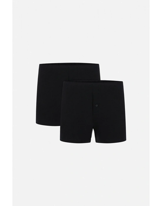 2li Erkek Boxer Adrian, %100 Pamuklu Tek Düğmeli Erkek Boxer