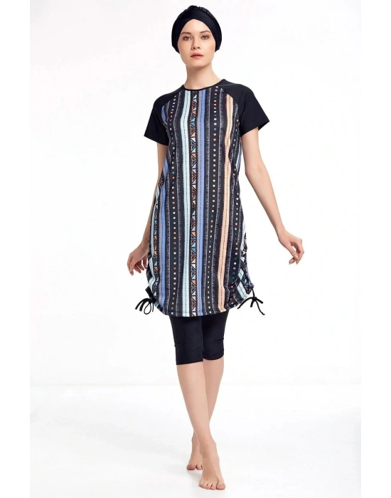 3409 Yarım Kol Yarım Kapalı Mayo