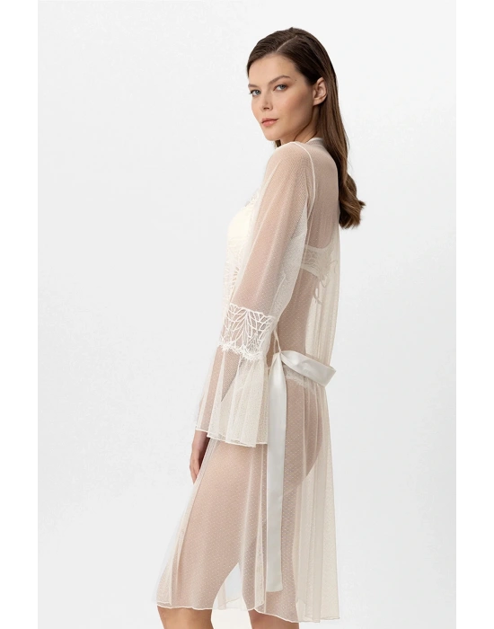 4887 Milan Push Up Dantelli Sütyen Takımı Sabahlık Set