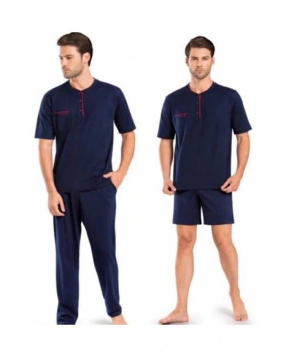 5370 Pijama Şort 3 Lü Damat Çeyiz Seti