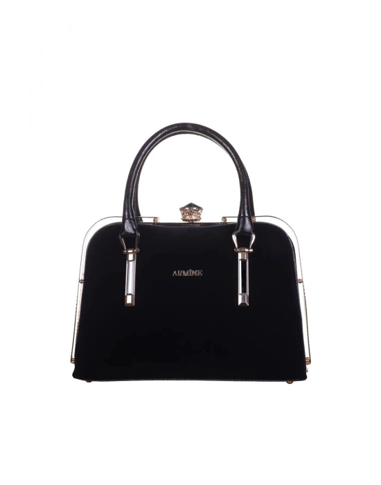 Armine Kadın Omuz Çantası 339 Siyah Süet