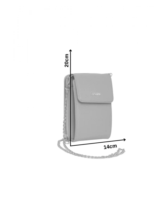 Armine Kadın Çanta, Zincir Askılı Abiye Omuz Çantası 266 Turuncu Lazer