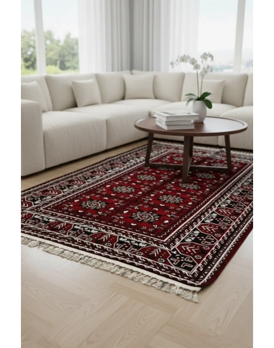 Kaymaz Taban Şönil Afgan Deseni Salon Halısı 140x240 cm