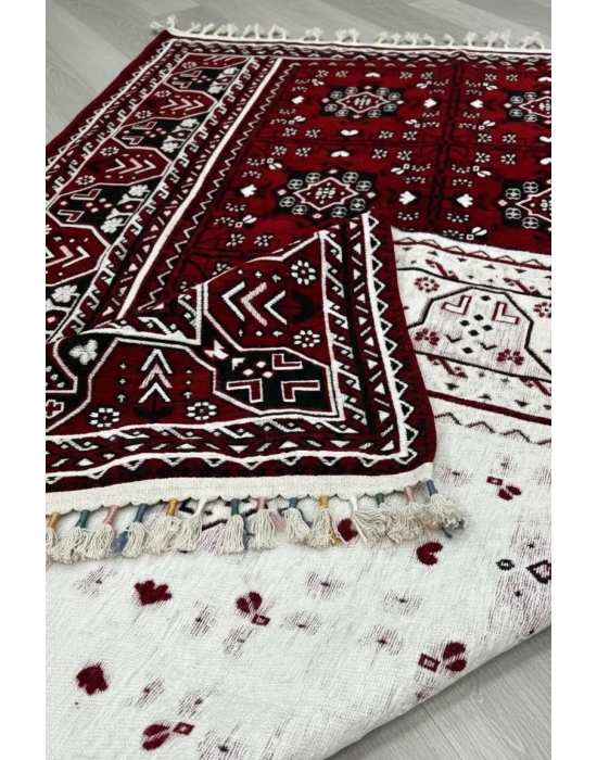 Kaymaz Taban Şönil Afgan Deseni Salon Halısı 140x240 cm